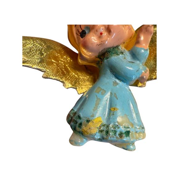 Vintage Mid-Century Modern MCM Christmas Angels Trio Miniature Celestial Kitschy - Picture 5 of 16